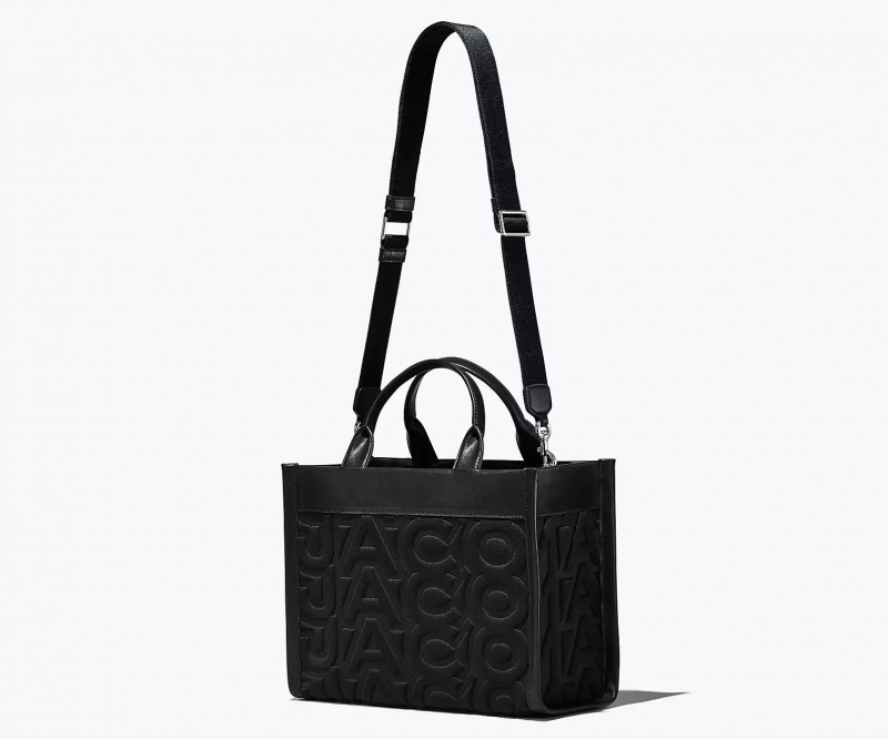 Black Marc Jacobs The Monogram Neoprene Medium Women's Tote Bags | PONW-45026