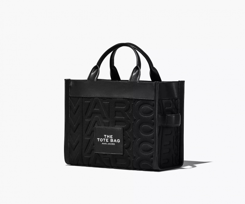 Black Marc Jacobs The Monogram Neoprene Medium Women's Tote Bags | PONW-45026