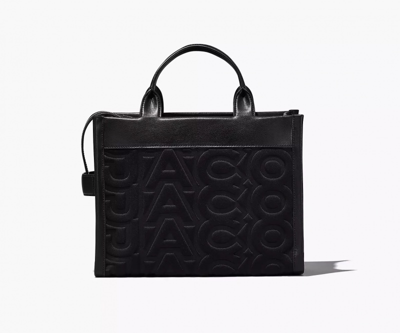 Black Marc Jacobs The Monogram Neoprene Medium Women's Tote Bags | PONW-45026