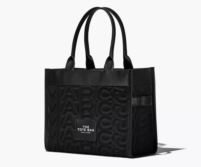 Black Marc Jacobs The Monogram Neoprene Large Women's Tote Bags | DOEL-82956