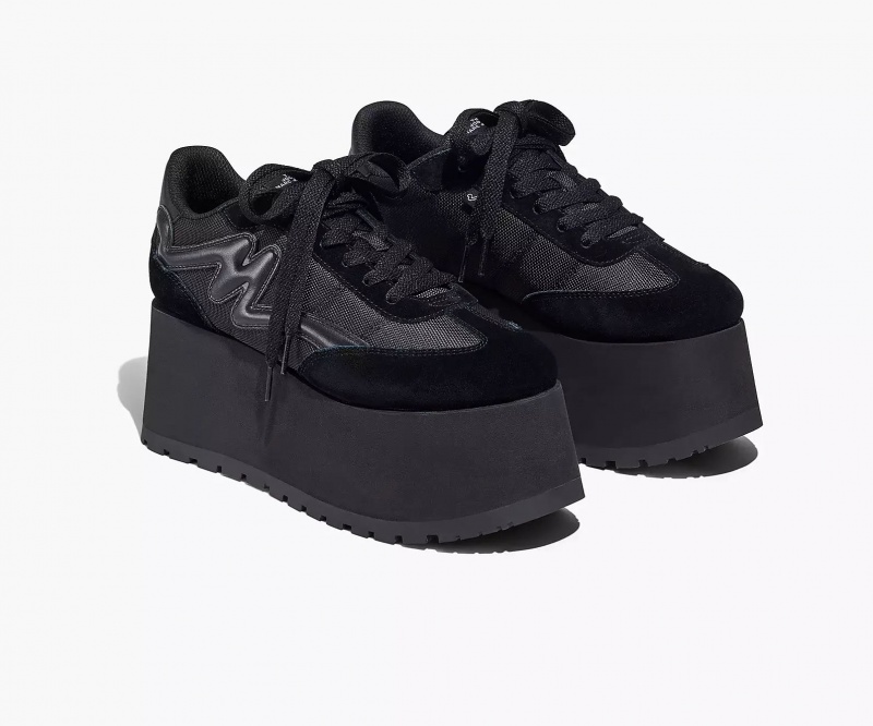 Black Marc Jacobs The Platform Jogger Women\'s Sneakers | VYRT-16504