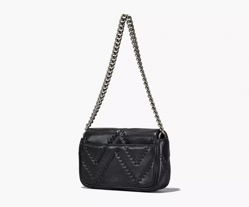 Black Marc Jacobs The Quilted Leather J Women's Crossbody Bags | QLFA-34126