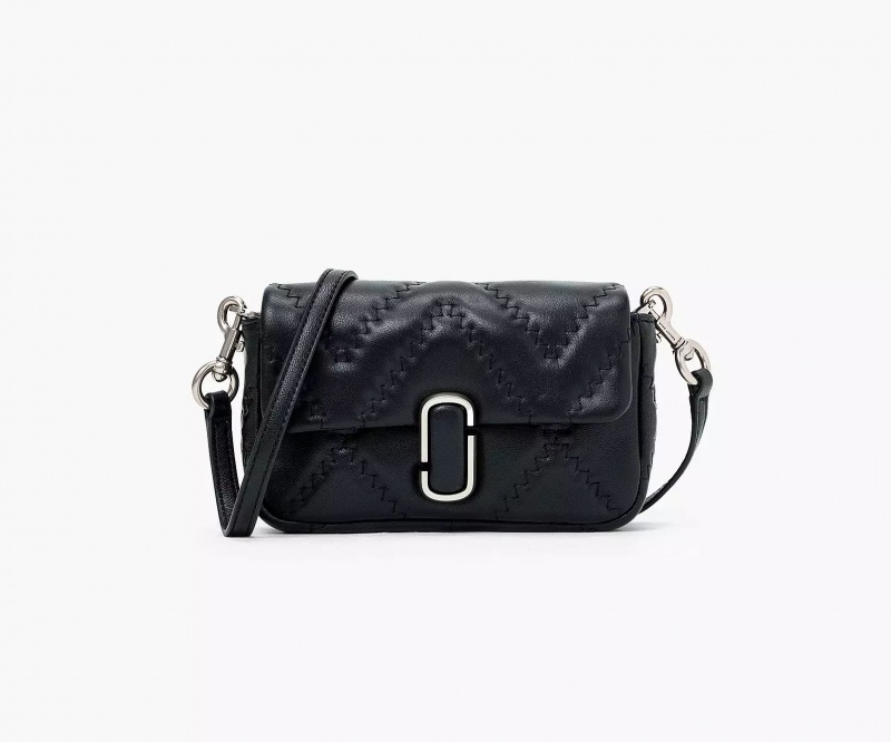 Black Marc Jacobs The Quilted Leather J Women's Crossbody Bags | QLFA-34126