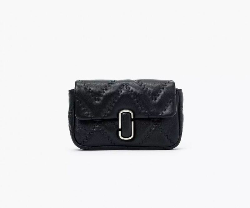 Black Marc Jacobs The Quilted Leather J Women's Crossbody Bags | QLFA-34126