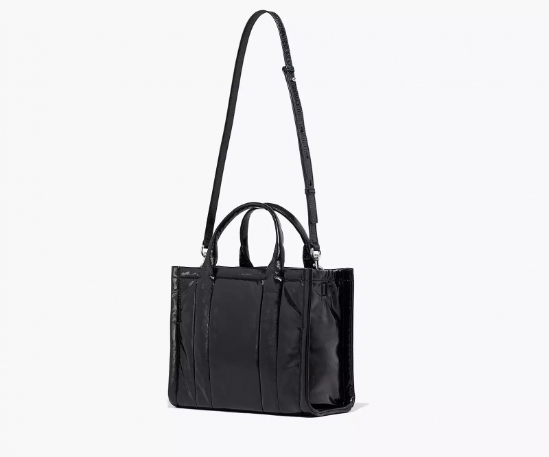 Black Marc Jacobs The Shiny Crinkle Medium Women's Tote Bags | EIPO-83274