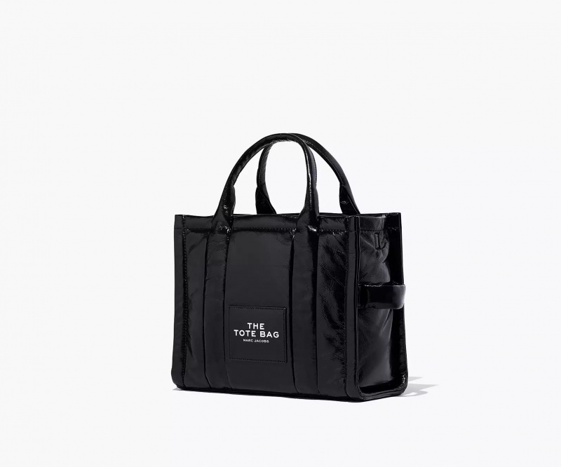 Black Marc Jacobs The Shiny Crinkle Medium Women's Tote Bags | EIPO-83274