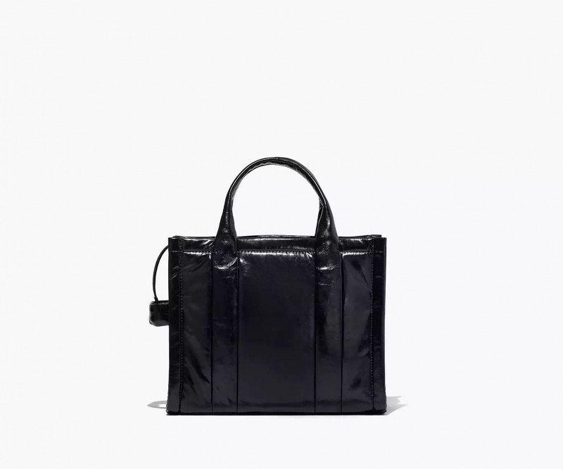 Black Marc Jacobs The Shiny Crinkle Medium Women's Tote Bags | EIPO-83274