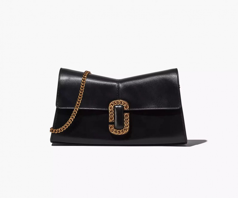 Black Marc Jacobs The St. Marc Convertible Clutch Women\'s Shoulder Bags | YAFJ-85341