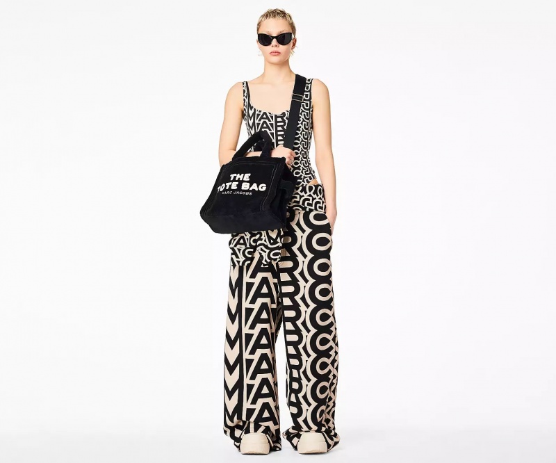 Black Marc Jacobs The Terry Medium Women's Tote Bags | WIBN-39140