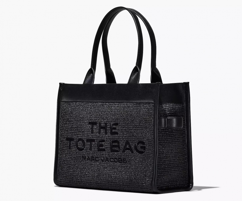 Black Marc Jacobs The Woven DTM Large| Women's Tote Bags | RZTK-12894