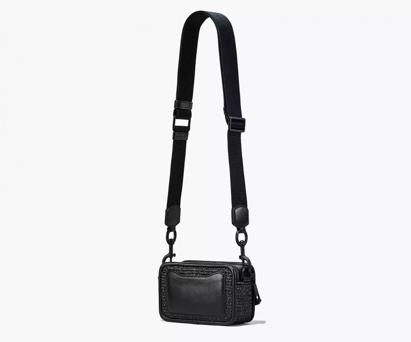 Black Marc Jacobs The Woven DTM Snapshot Women's Crossbody Bags | KNAD-58176