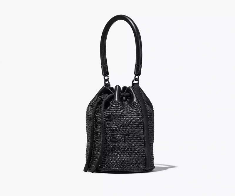 Black Marc Jacobs The Woven DTM| Women's Bucket Bags | SWOB-07413