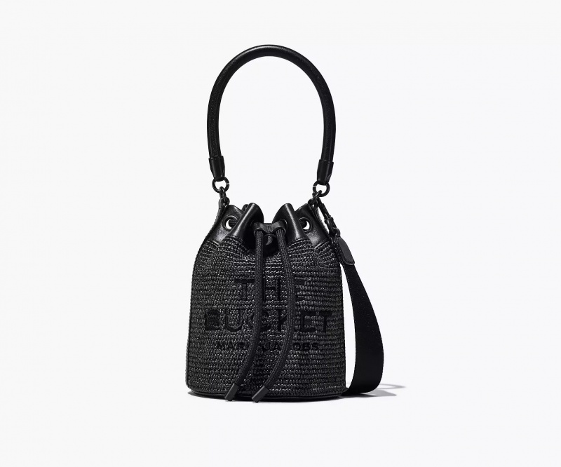 Black Marc Jacobs The Woven DTM| Women\'s Bucket Bags | SWOB-07413