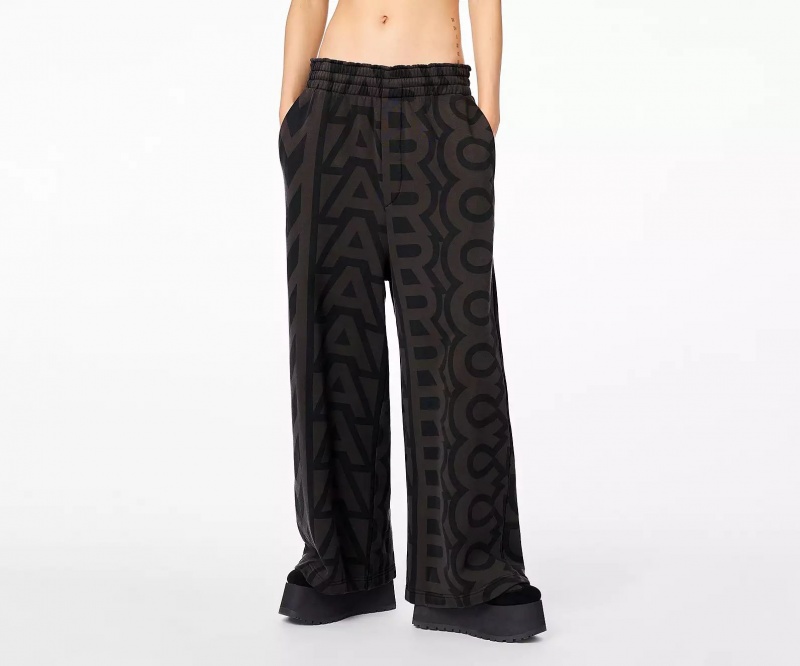 Black / Grey Marc Jacobs The Monogram Oversized Women's Pants | DCMI-89304