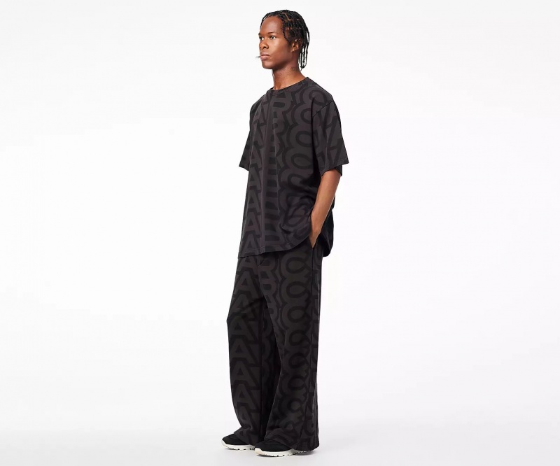 Black / Grey Marc Jacobs The Monogram Oversized Women's Pants | DCMI-89304