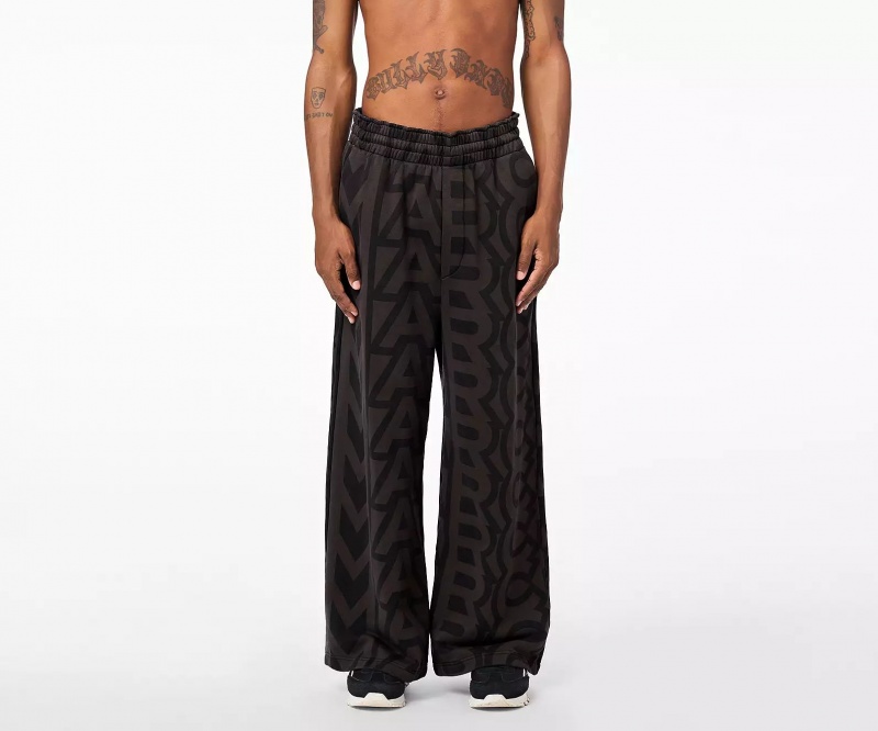 Black / Grey Marc Jacobs The Monogram Oversized Women's Pants | DCMI-89304