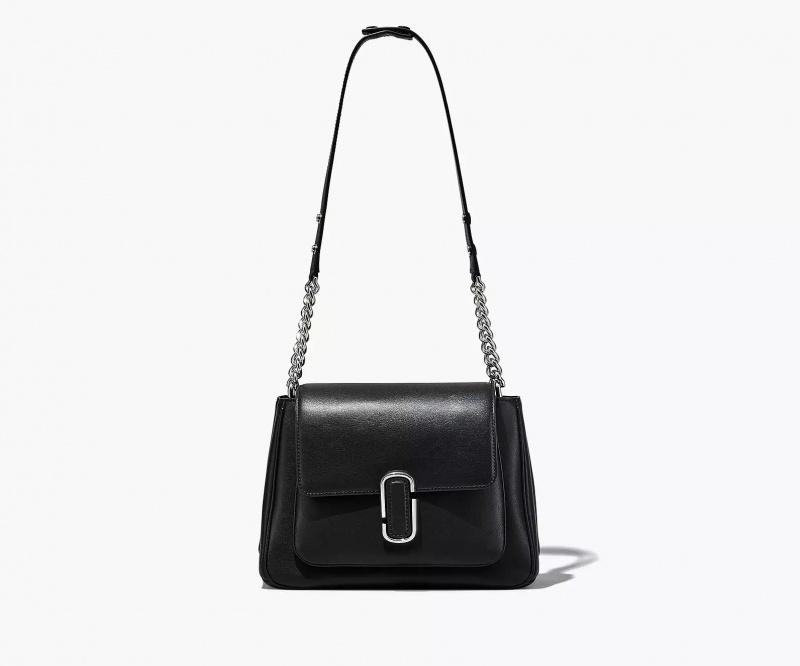 Black / Silver Marc Jacobs The J Chain Women's Shoulder Bags | HFNX-56294