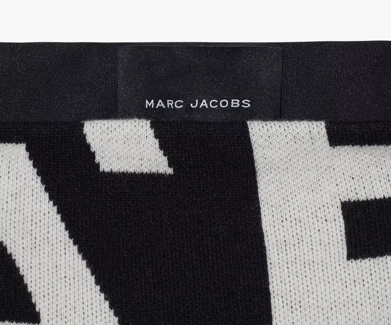 Black / White Marc Jacobs Monogram Knit Tube Women's Skirts | MIPB-05419