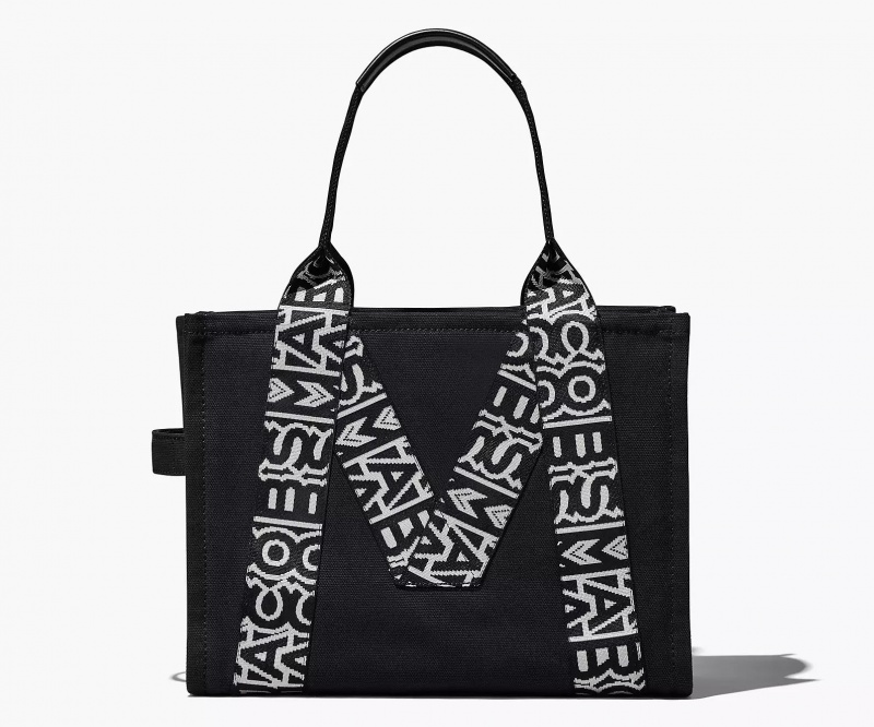 Black / White Marc Jacobs The M Large| Women's Tote Bags | LJEF-86291