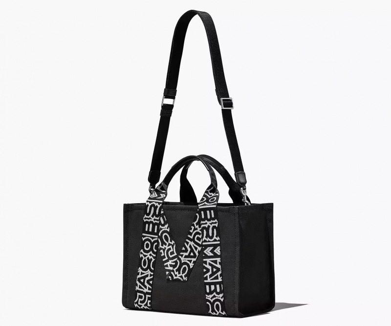 Black / White Marc Jacobs The M Medium Women's Tote Bags | RPHF-32470