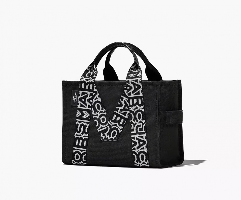 Black / White Marc Jacobs The M Medium Women's Tote Bags | RPHF-32470