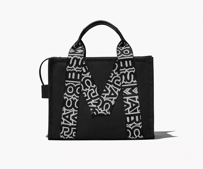 Black / White Marc Jacobs The M Medium Women's Tote Bags | RPHF-32470