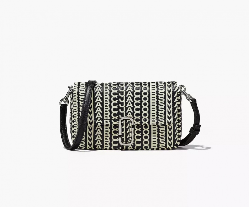 Black / White Marc Jacobs The Monogram J Women's Shoulder Bags | WPML-15072