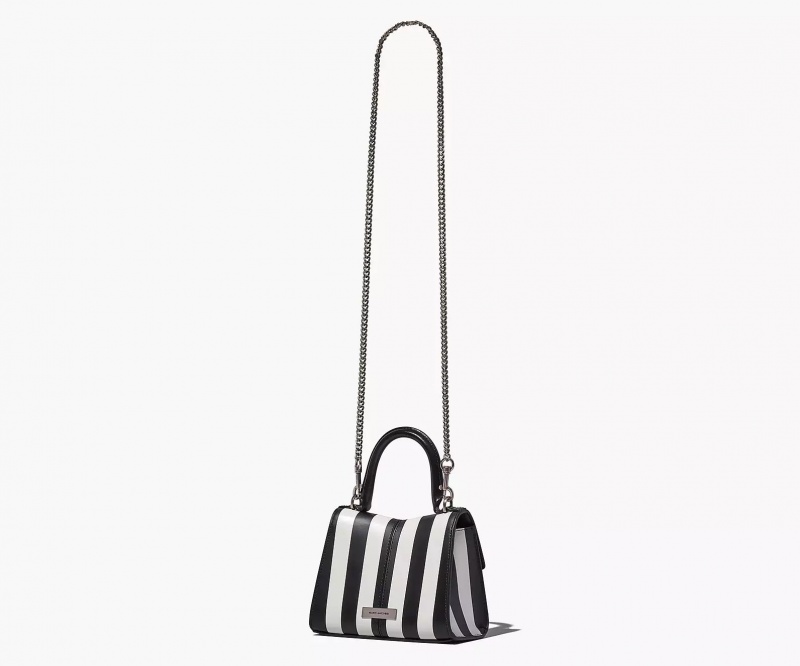 Black / White Marc Jacobs The Striped St. Women's Mini Bags | IAJV-65274