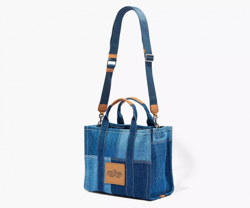 Blue Marc Jacobs The Denim Medium Women's Tote Bags | JTOB-65910