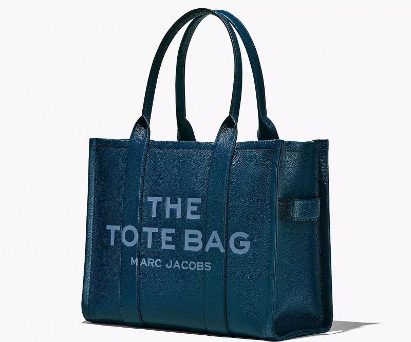 Blue Marc Jacobs The Leather Large Women's Tote Bags | BOKF-92810