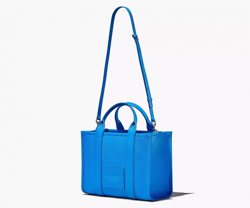 Blue Marc Jacobs The Leather Medium Women's Tote Bags | LRJM-29764