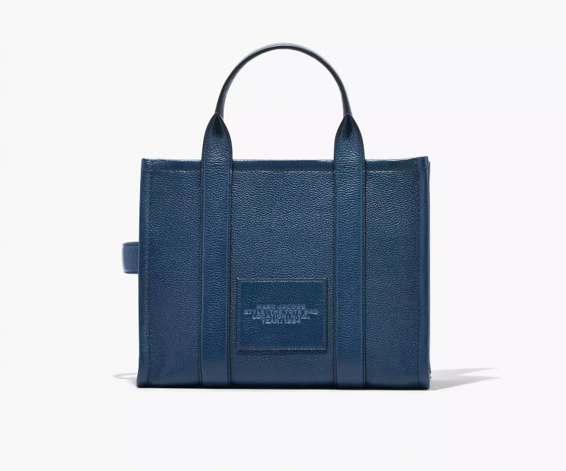 Blue Marc Jacobs The Leather Medium Women's Tote Bags | XQCA-70241