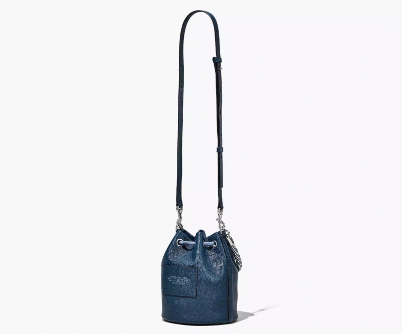 Blue Marc Jacobs The Leather Women's Bucket Bags | FLOH-51037