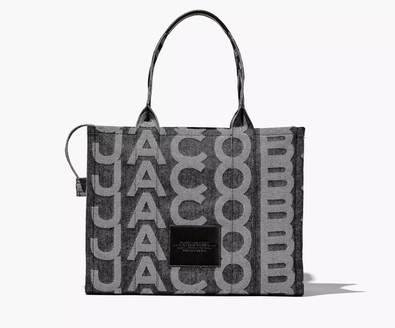 Blue Marc Jacobs The Monogram Denim Large Women's Tote Bags | XKAV-82501