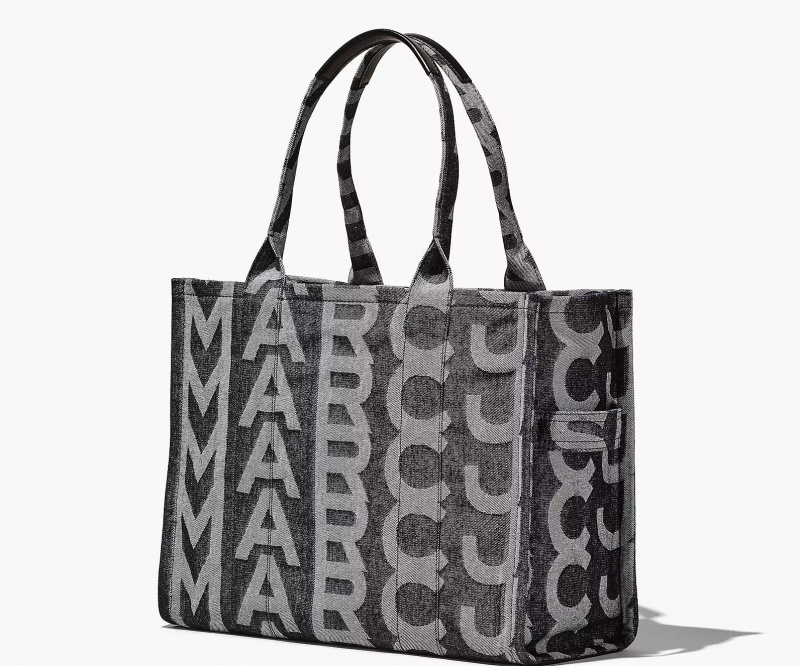 Blue Marc Jacobs The Monogram Denim Large Women's Tote Bags | XKAV-82501