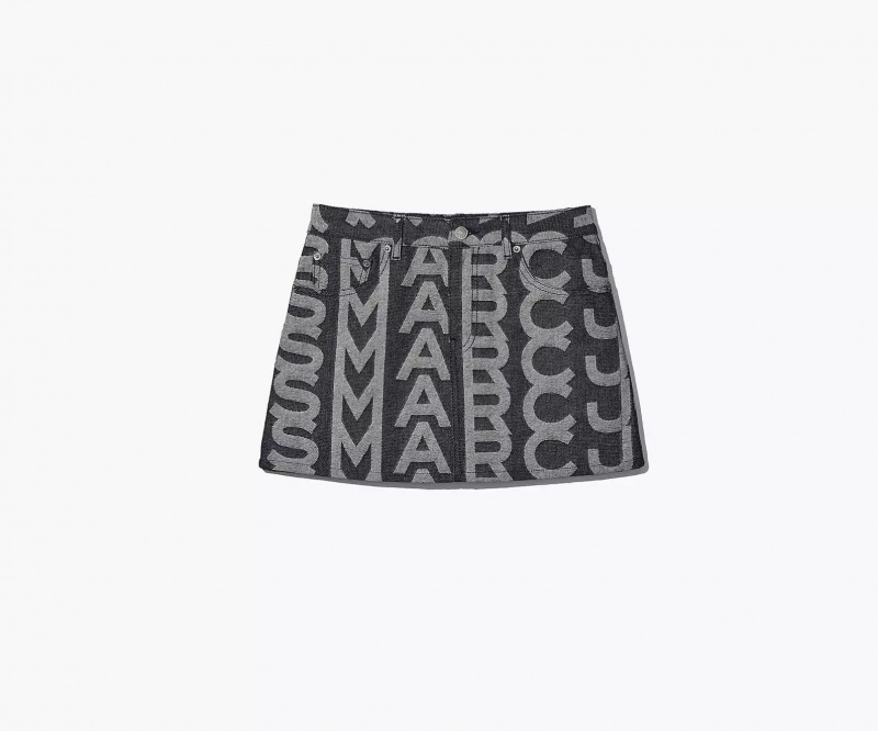 Blue Marc Jacobs The Monogram Denim Mini Women\'s Skirts | MFSJ-07358