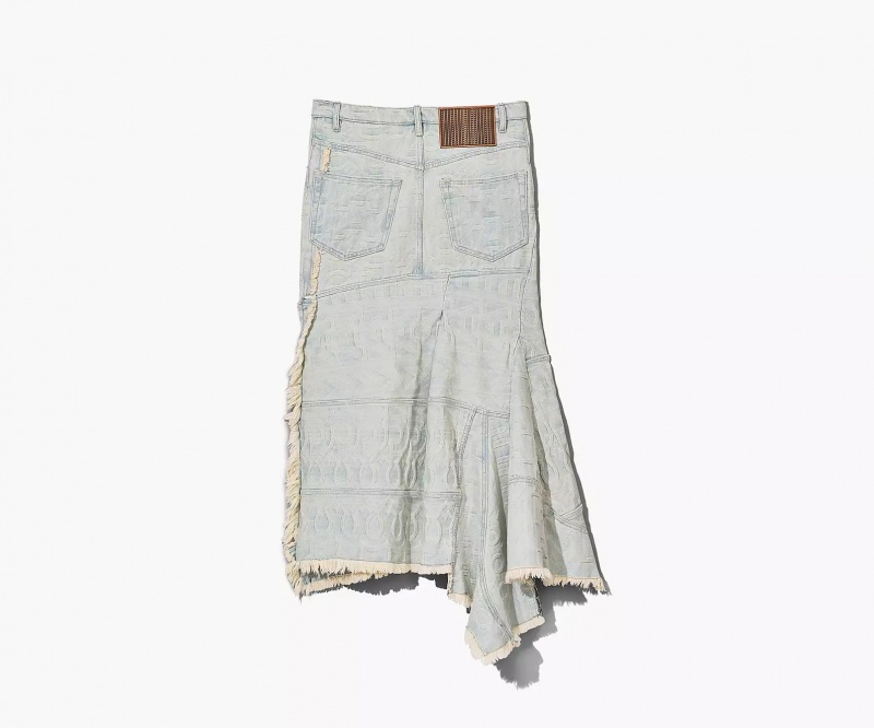 Blue Marc Jacobs The Monogram Denim Women's Skirts | DFBR-08351