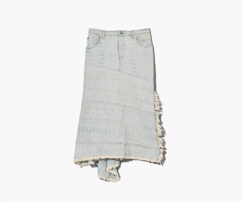 Blue Marc Jacobs The Monogram Denim Women\'s Skirts | DFBR-08351