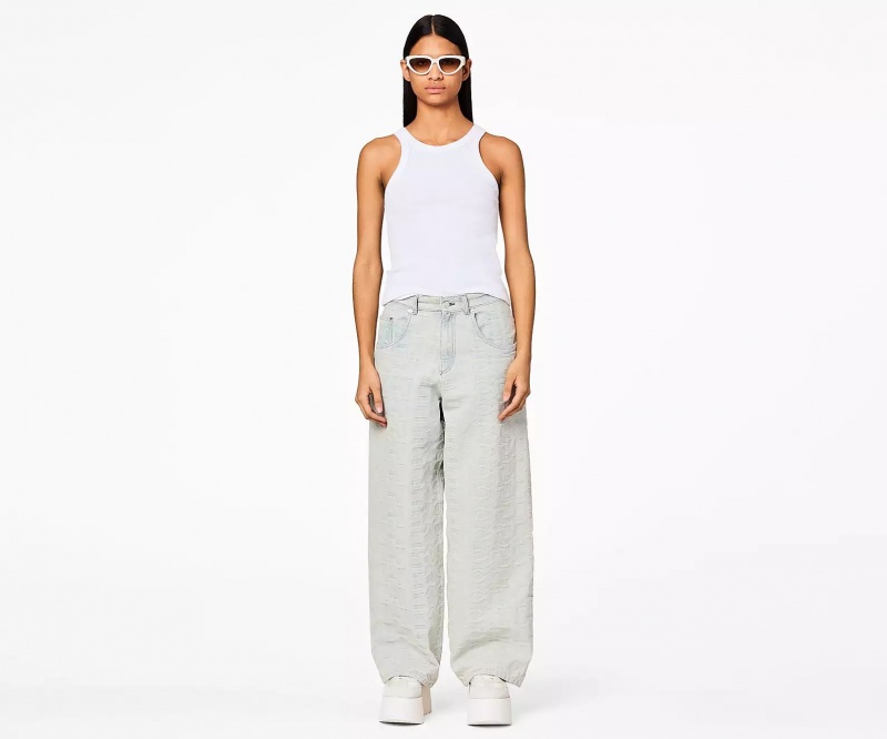 Blue Marc Jacobs The Monogram Denim Women's Pants | HSOR-42519