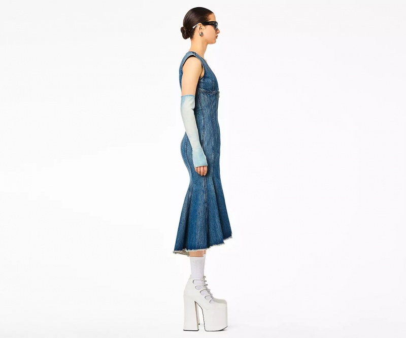 Blue Marc Jacobs The Wave Denim Women's Dress | KPWD-34680