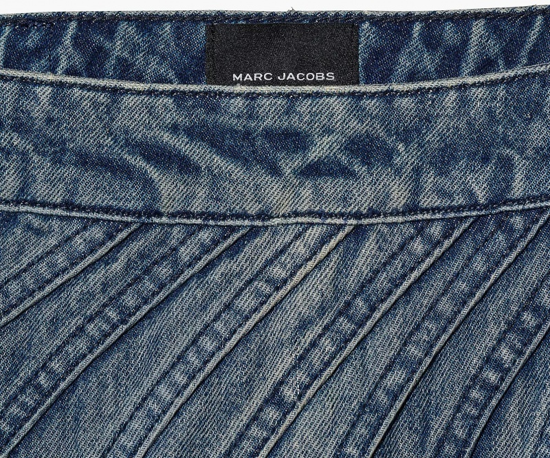 Blue Marc Jacobs The Wave Denim Women's Skirts | WMIX-16879