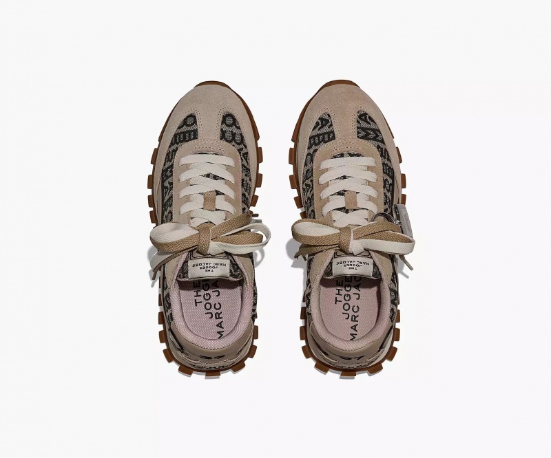 Brown Marc Jacobs Monogram Jogger Women's Sneakers | PGYL-68519