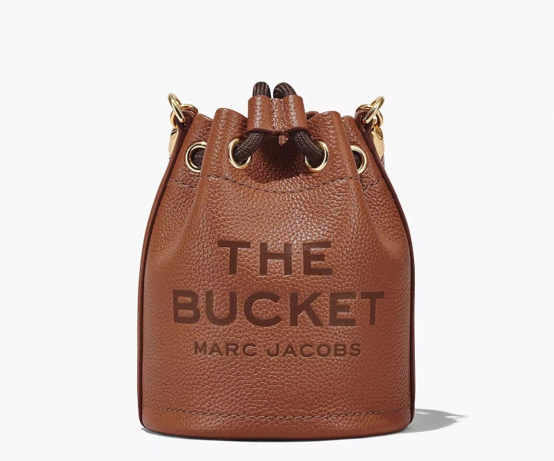 Brown Marc Jacobs The Leather Mini Women's Bucket Bags | LBQG-40829