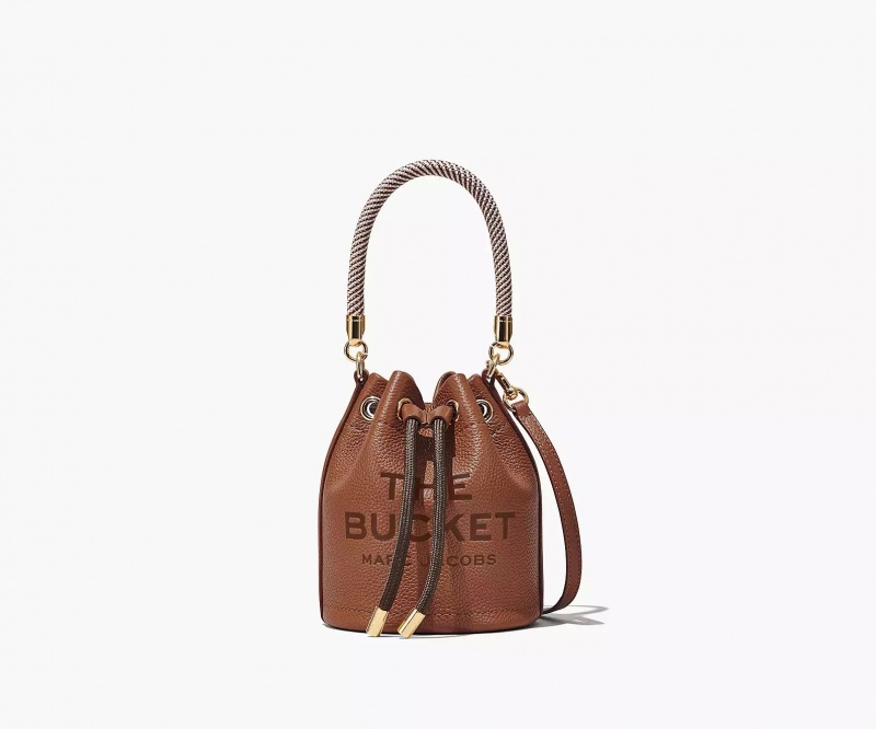 Brown Marc Jacobs The Leather Mini Women\'s Bucket Bags | LBQG-40829