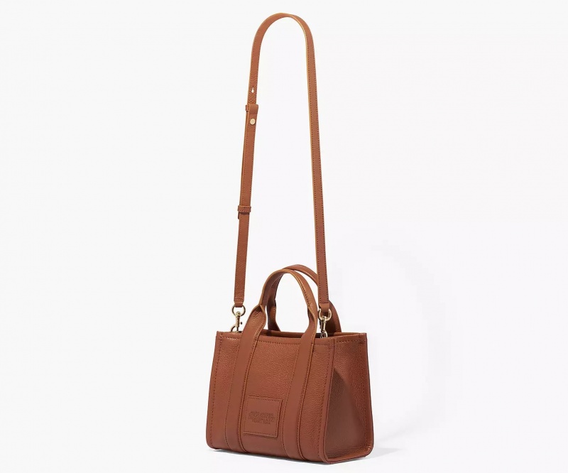 Brown Marc Jacobs The Leather Small Women's Tote Bags | GWLQ-52184