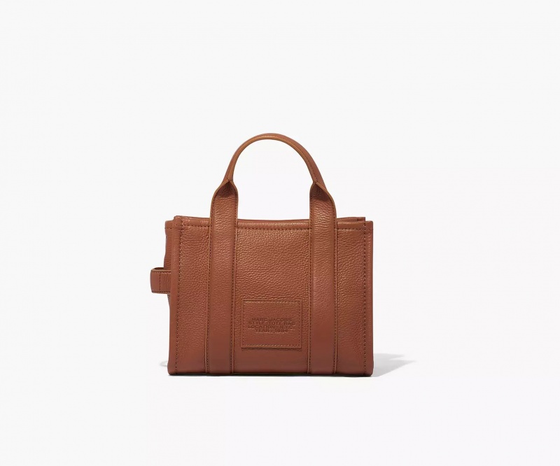 Brown Marc Jacobs The Leather Small Women's Tote Bags | GWLQ-52184