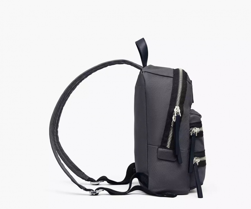 Dark Grey Marc Jacobs The Biker Nylon Medium Women's Backpack | VJQG-85704