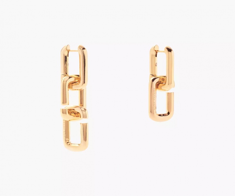 Gold Marc Jacobs The J Marc Chain Link Women\'s Earrings | HZQL-26351