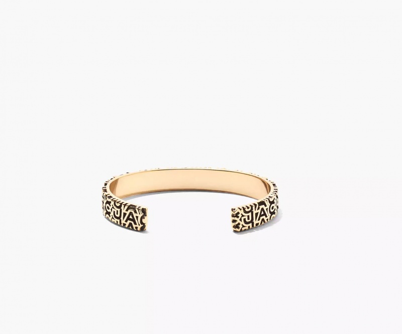 Gold Marc Jacobs The Monogram Engraved Women's Bracelets | NGOE-56713