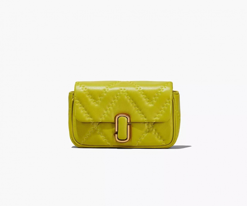 Gold Marc Jacobs The Quilted Leather J Women's Shoulder Bags | PXUQ-72694